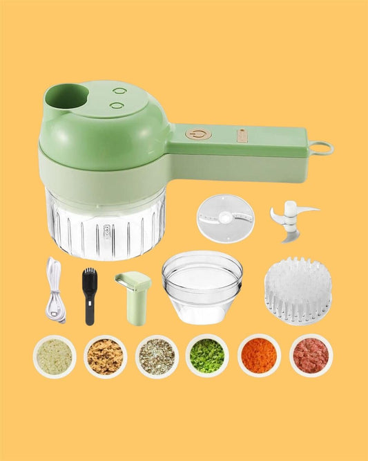 Portable Electric Vegetable Cutter Set (4 in 1)