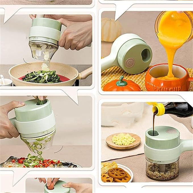 Portable Electric Vegetable Cutter Set (4 in 1)